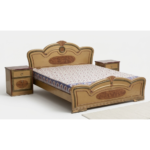 Golden Vintage Bed Set with Dressing Table and Side Tables