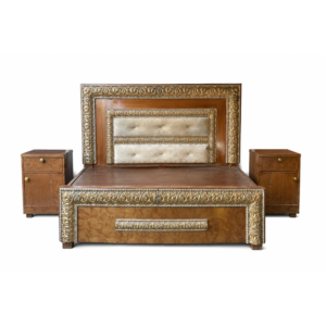 Bed Set with Ornate Gold Trim