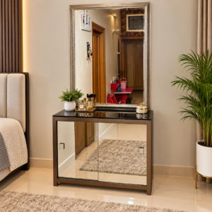Mirrored Dressing Table with Framed Wall Mirror