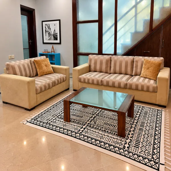 Striped Cushion Sofa Set 3+2 Seater